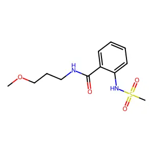 N-(3-methoxypropyl)-2-[(methylsulfonyl)amino]benzamide structure