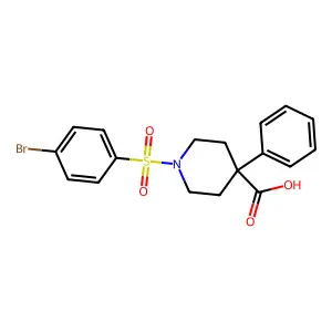 1-[(4-Bromophenyl)sulfonyl]-4-phenyl-4-piperidinecarboxylic acid structure