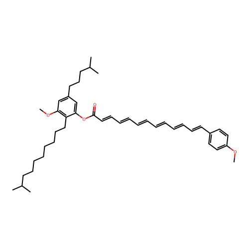 13-2,4,6,8,10,12-tridecahexaenoicacid3-methoxy-2-5- phenylester structure