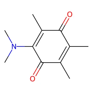 2,5-Cyclohexadiene-1,4-dione, 2-(dimethylamino)-3,5,6-trimethyl- structure