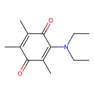 2,5-Cyclohexadiene-1,4-dione, 2-(diethylamino)-3,5,6-trimethyl- structure