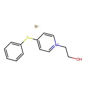 Pyridinium, 1-(2-hydroxyethyl)-4-(phenylthio)-, bromide (1:1) structure