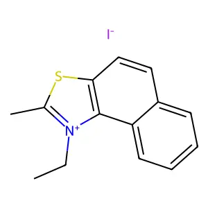 Naphtho[1,2-d]thiazolium, 1-ethyl-2-methyl-, iodide (1:1) structure