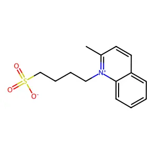 quinolinium, 2-methyl-1-(4-sulfobutyl)-, inner salt structure