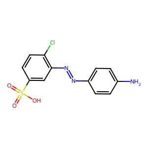 3-(2-(4-Aminophenyl)diazenyl)-4-chlorobenzenesulfonic acid structure