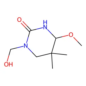 2(1H)-Pyrimidinone, tetrahydro-1-(hydroxymethyl)-4-methoxy-5,5-dimethyl- structure