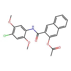 2-(N-(4-Chloro-2,5-dimethoxyphenyl)carbamoyl)-3-naphthyl acetate structure