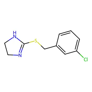 2-{[(3-chlorophenyl)methyl]sulfanyl}-4,5-dihydro-1H-imidazole structure