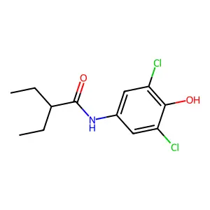 N-(3,5-dichloro-4-hydroxyphenyl)-2-ethylbutanamide structure