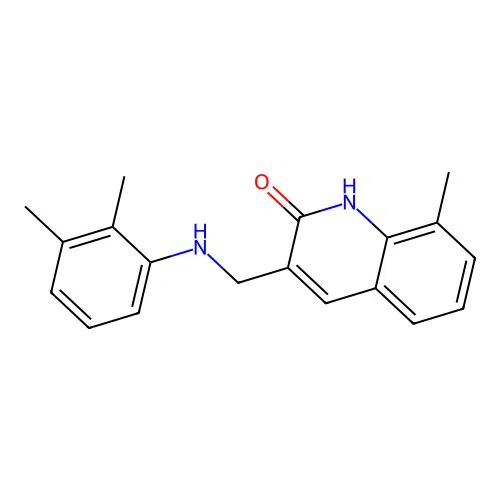3-{[(2,3-dimethylphenyl)amino]methyl}-8-methylquinolin-2(1H)-one structure