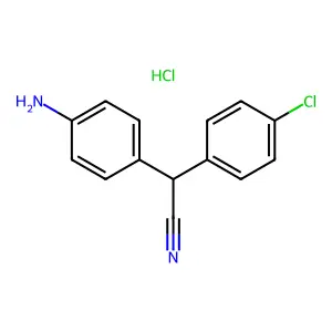 (4-((4-Chlorophenyl)cyanomethyl)phenyl)ammonium chloride structure