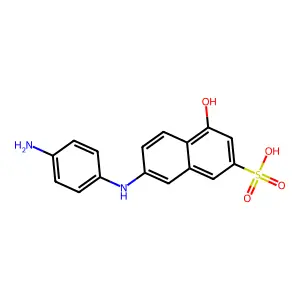 7-Amino-(4-aminophenyl)-4-hydroxynaphthalene-2-sulphonic acid structure