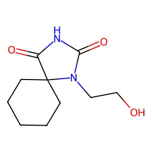 1,3-Diazaspiro(4.5)decane-2,4-dione, 1-(2-hydroxyethyl)- structure