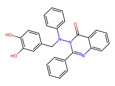 4(3H)-Quinazolinone, 3-(((3,4-dihydroxyphenyl)methyl)phenylamino)-2-phenyl- structure