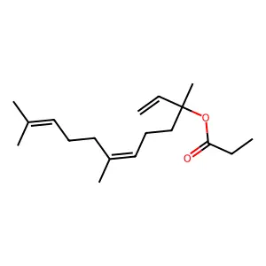 1,6,10-Dodecatrien-3-ol, 3,7,11-trimethyl-, 3-propanoate structure