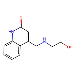 4-(((2-Hydroxyethyl)amino)methyl)quinolin-2-ol structure