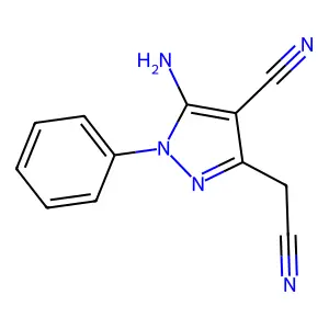 5-Amino-4-cyano-1-phenyl-1H-pyrazole-3-acetonitrile structure