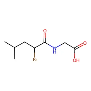 D,L-2-Bromoisocaproylglycine structure