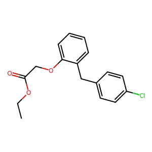 Acetic acid, 2-(2-(4-chlorobenzyl)phenoxy)-, ethyl ester structure