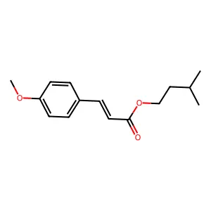 Isoamyl p-methoxycinnamate structure