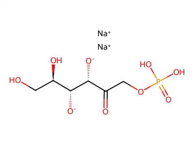d-fructose-6-phosphate, disodium salt structure