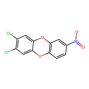 2,3-Dichloro-7-nitrodibenzo-4-dioxin structure