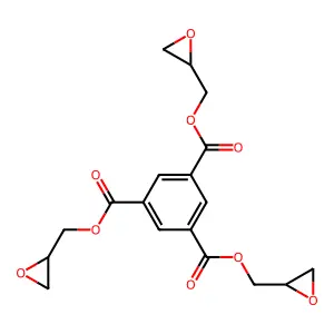 1,3,5-Tris(2-oxiranylmethyl) 1,3,5-benzenetricarboxylate structure