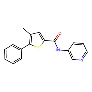 4-methyl-5-phenyl-N-pyridin-3-ylthiophene-2-carboxamide structure