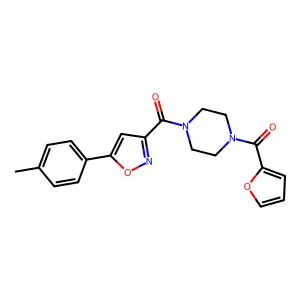 1-(2-Furoyl)-4-{[5-(4-methylphenyl)-3-isoxazolyl]carbonyl}piperazine structure