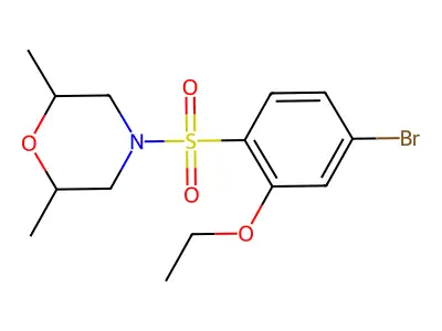 4-(4-Bromo-2-ethoxyphenyl)sulfonyl-2,6-dimethylmorpholine structure