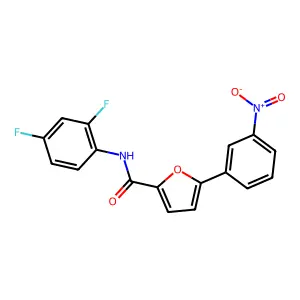 N-(2,4-difluorophenyl)-5-(3-nitrophenyl)furan-2-carboxamide structure