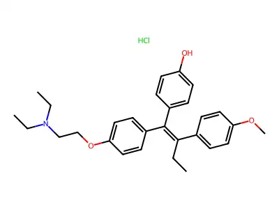 4-[1-[4-[2-(Diethylamino)ethoxy]phenyl]-2-(4-methoxyphenyl)but-1-enyl]phenol structure
