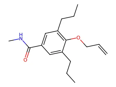 N-Methyl-4-(2-propen-1-yloxy)-3,5-dipropylbenzamide structure