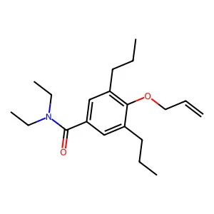 Benzamide, 4-allyloxy-N,N-diethyl-3,5-dipropyl- structure