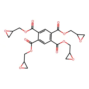 Tetrakis(oxiranylmethyl) benzene-1,2,4,5-tetracarboxylate structure