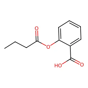 2-(1-Oxobutoxy)benzoic acid structure