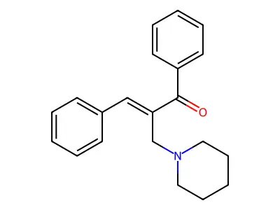 1,3-Diphenyl-2-(piperidin-1-ylmethyl)prop-2-en-1-one structure