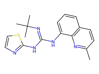 Guanidine, N-(1,1-dimethylethyl)-N'-(2-methyl-8-quinolinyl)-N''-2-thiazolyl- structure