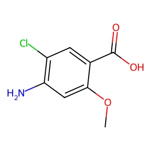 4-Amino-5-chloro-2-methoxybenzoic acid structure