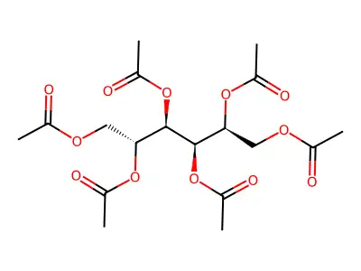 1,2,3,4,5,6-Hexa-O-acetylhexitol structure