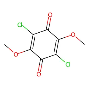 3,6-Dichloro-2,5-dimethoxy-4-benzoquinone structure