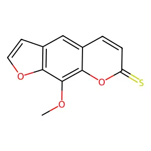 9-Methoxy-7H-furo(3,2-g)(1)benzopyran-7-thione structure
