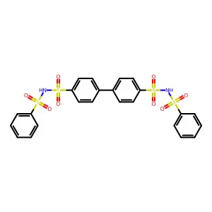 (1,1'-Biphenyl)-4,4'-disulfonamide, N4,N4'-bis(phenylsulfonyl)- structure