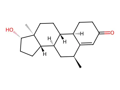 17-Hydroxy-6-methylestr-4-en-3-one structure