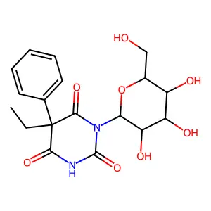 Phenobarbital-N-glucoside structure