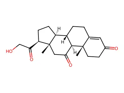21-Hydroxypregn-4-ene-3,11-20-trione structure