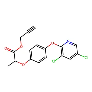 Prop-2-ynyl 2-[4-[(3,5-dichloro-2-pyridyl)oxy]phenoxy]propionate structure