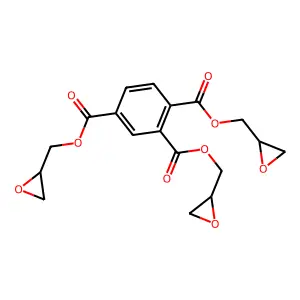 Tris(oxiranylmethyl) benzene-1,2,4-tricarboxylate structure