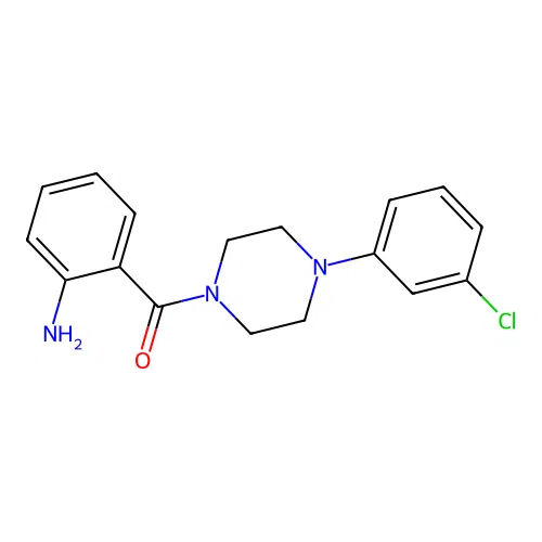 2-{[4-(3-Chlorophenyl)-1-piperazinyl]carbonyl}phenylamine structure