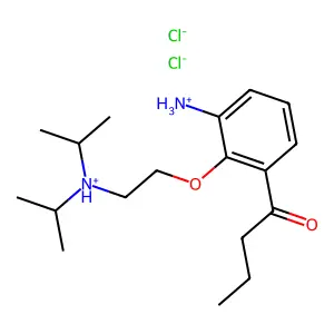 Butyrophenone, 3'-amino-2'-(2-(diisopropylamino)ethoxy)-, dihydrochloride structure